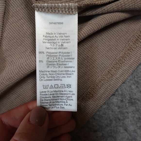 Madewell Top Womens Small NWT Eastover Tank Ribbed Tan Brown Basic Casual Knit - Picture 5 of 11